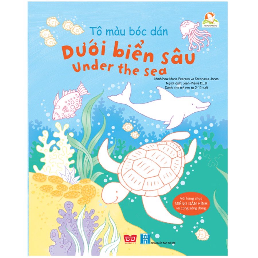 SÁCH - Tô màu bóc dán - Dưới biển sâu - Under the sea