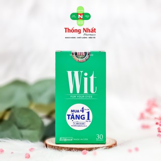 Viên uống bổ mắt, tăng cường thị lực Wit nguyên tem tích điểm hộp 30/60 viên Eco