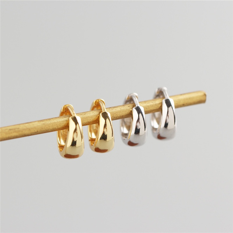 Bông Tai Hình Tròn Bằng Kim Loại Phong Cách Hàn Quốc Thời Trang Cho Nữ