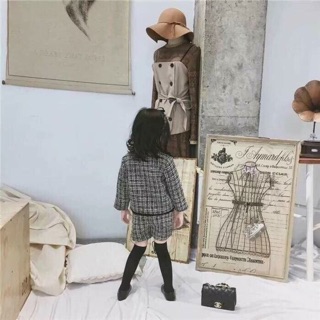 Set áo quần dạ kẻ