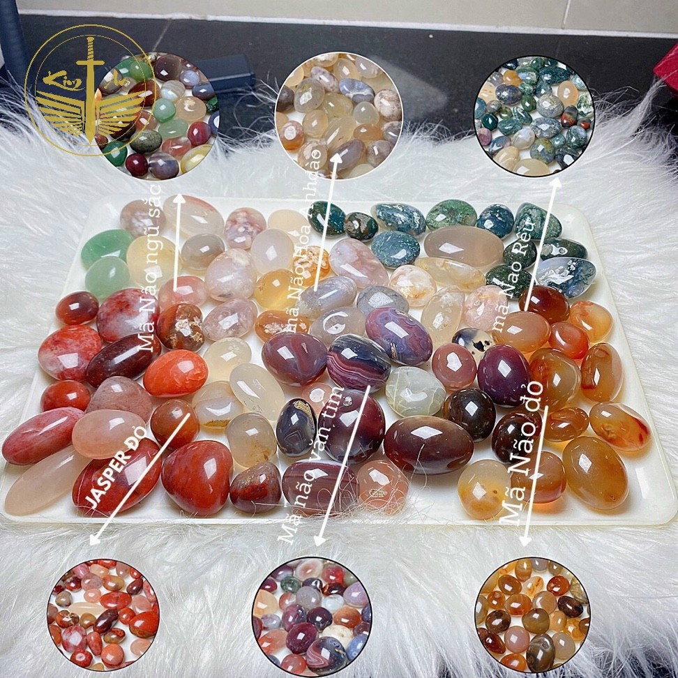 Đá Mã Não Dạng Sỏi hàng đẹp