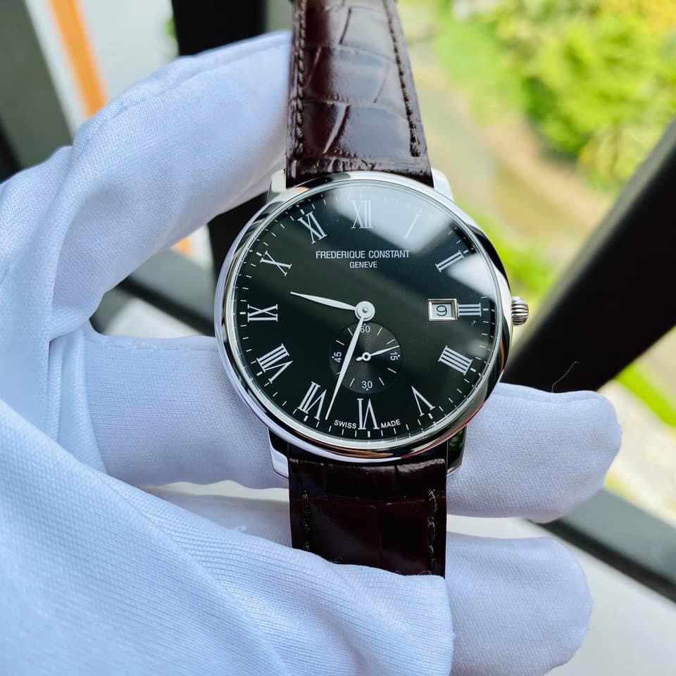 Đồng hồ nam chính hãng Frederique Constant  FC-245BR5S6 SLIMLINE BLACK - Siêu mỏng nhẹ - Máy Quartz pin - Kính Sapphire