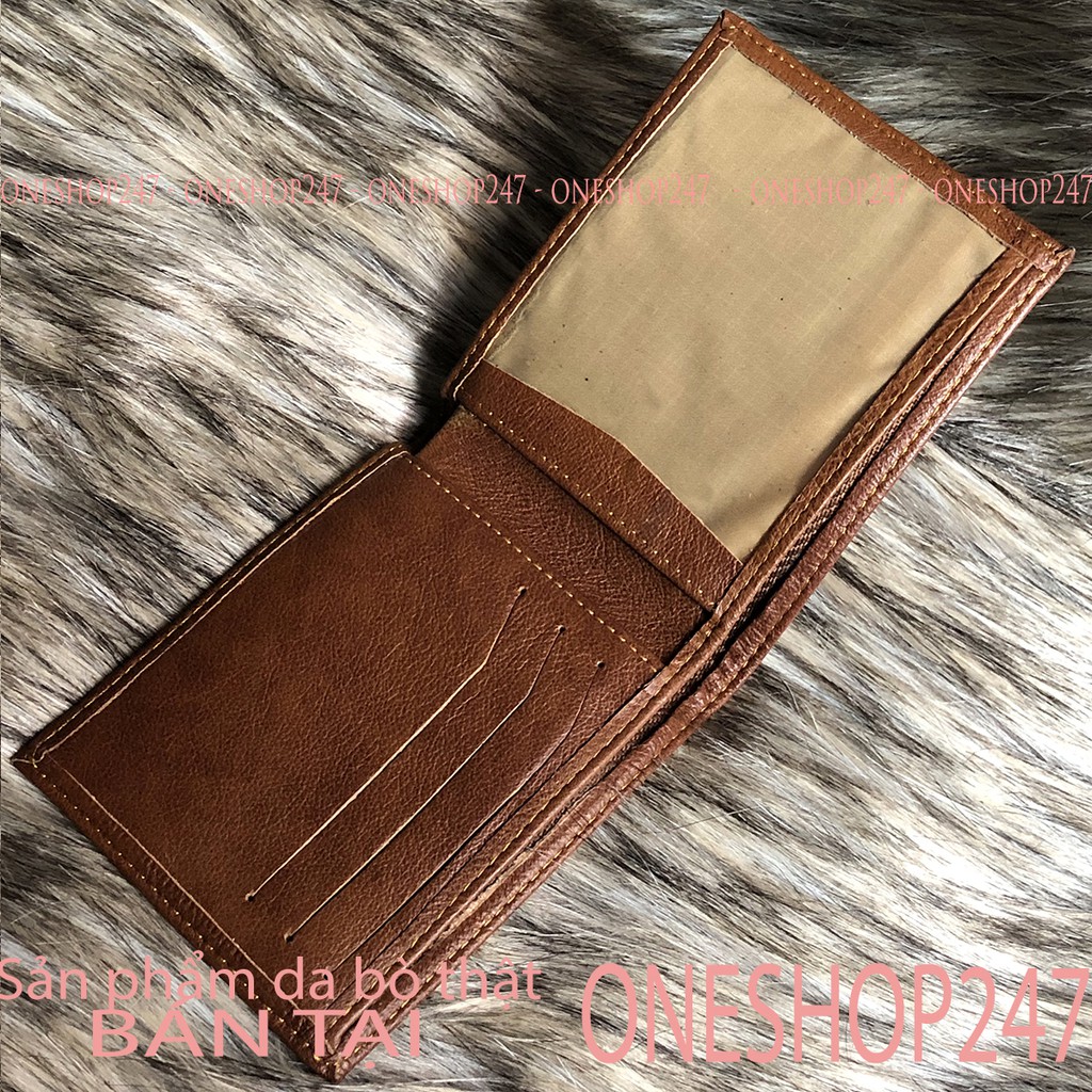 Ví nam chuẩn đẹp, da bò thật nguyên miếng A168V
