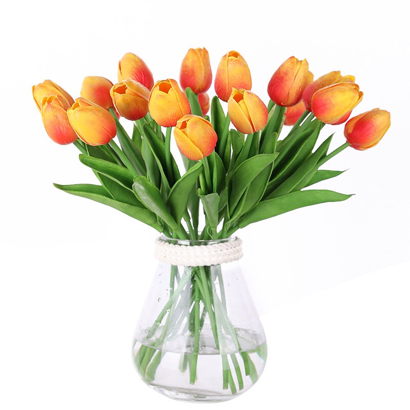 Hoa tulip giả De'cor 90, giống thật 99% hoa lụa decor cao cấp