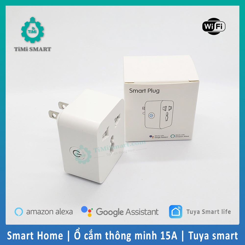 [Bảo Hành 6 tháng] Ổ cắm thông minh wifi Tuya Smartlife 10A - Đo điện năng tiêu thụ