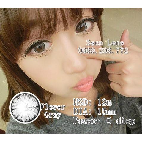 (CÓ CẬN) Mẫu Icy Flower 15mm- Vassen Contact Lens Kính áp tròng