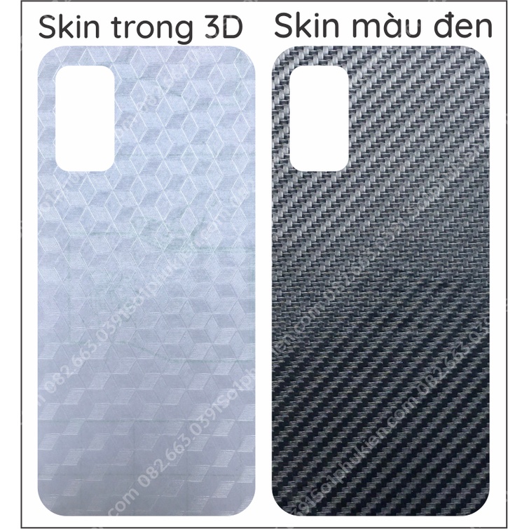 Miếng dán mặt lưng skin carbon Xiaomi Mi Poco M3 pro