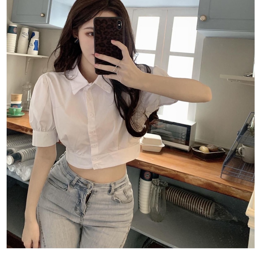 Áo Sơ Mi Ngắn Tay Dáng Rộng Thời Trang Dành Cho Nữ