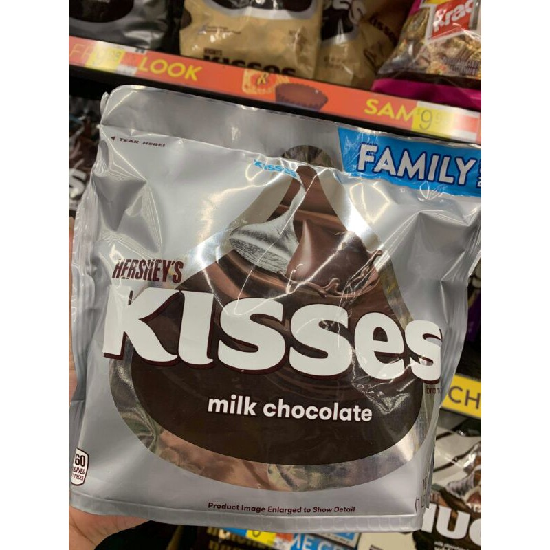 🍫Kẹo Chocolate Hershey's Kisses Milk Chocolate Hãng Của Mỹ 100% : 1.01kg 🍫