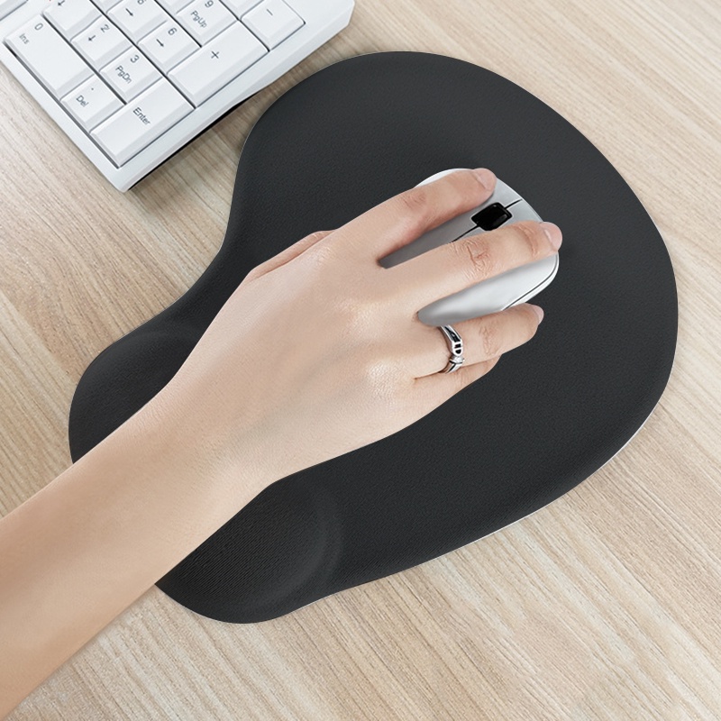 Tấm lót chuột máy tính màu trơn có đệm chăm sóc cổ tay thoải mái