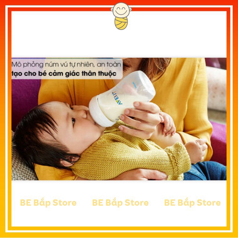 Bình Sữa AVENT Natural ⚡𝟭𝟬𝟬% CHÍNH HÃNG⚡ Bình Sữa Avent Chống Đầy Hơi 125ml/260ml [Được chọn núm]