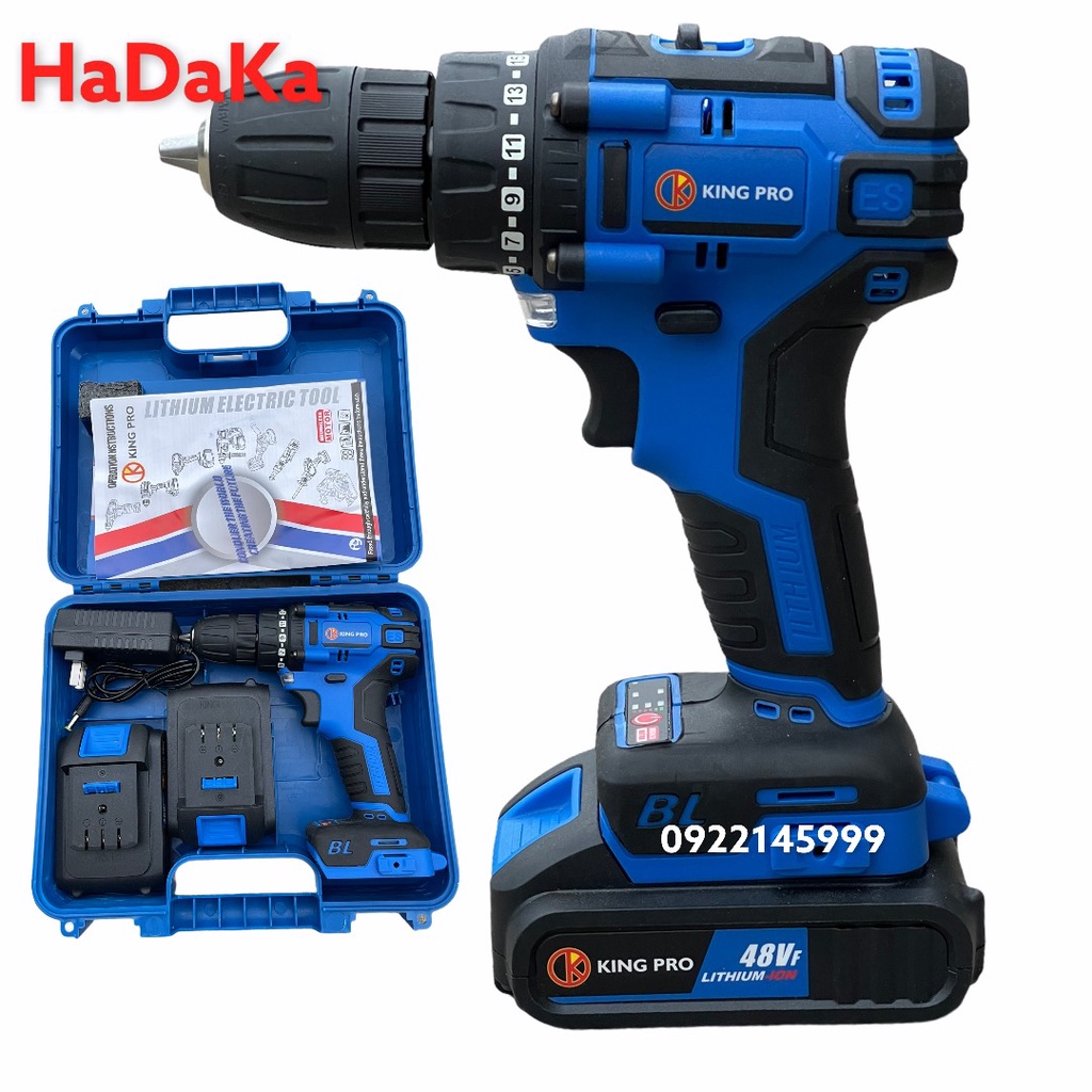 Máy khoan pin 48VF kingpro motor từ không than