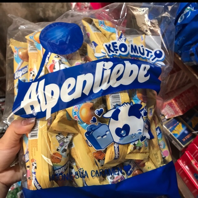 Kẹo mút sữa và đâu alpenlibe