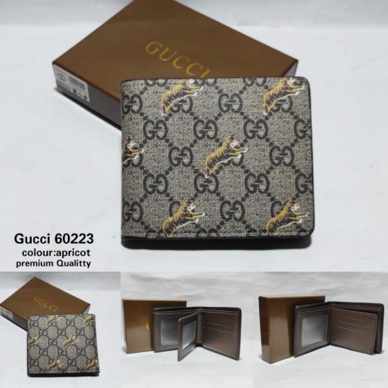 Ví Ngắn Gucci 60223 In Hình Sói / Hổ Cá Tính