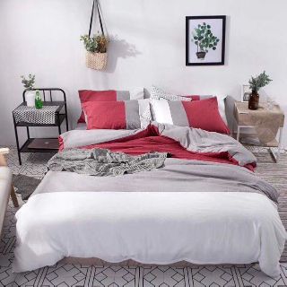 Bộ ĐŨI TRỘN MÀU TRƠN set chăn ga gối ĐŨI Hàn Quốc