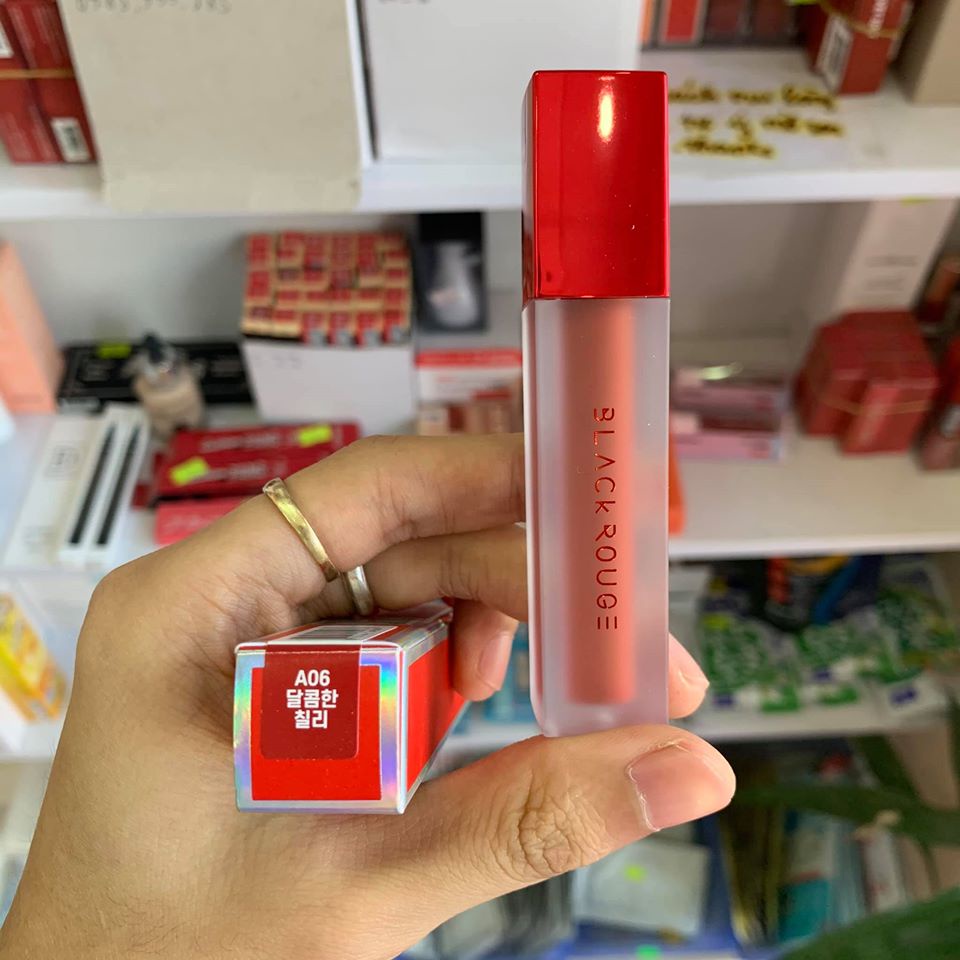 Son blackrouge/background a06 màu đỏ đất siêu lì , son kem lì giá rẻ màu a06 dành cho học sinh cấp 2 3 sale chỉ 1k 5k