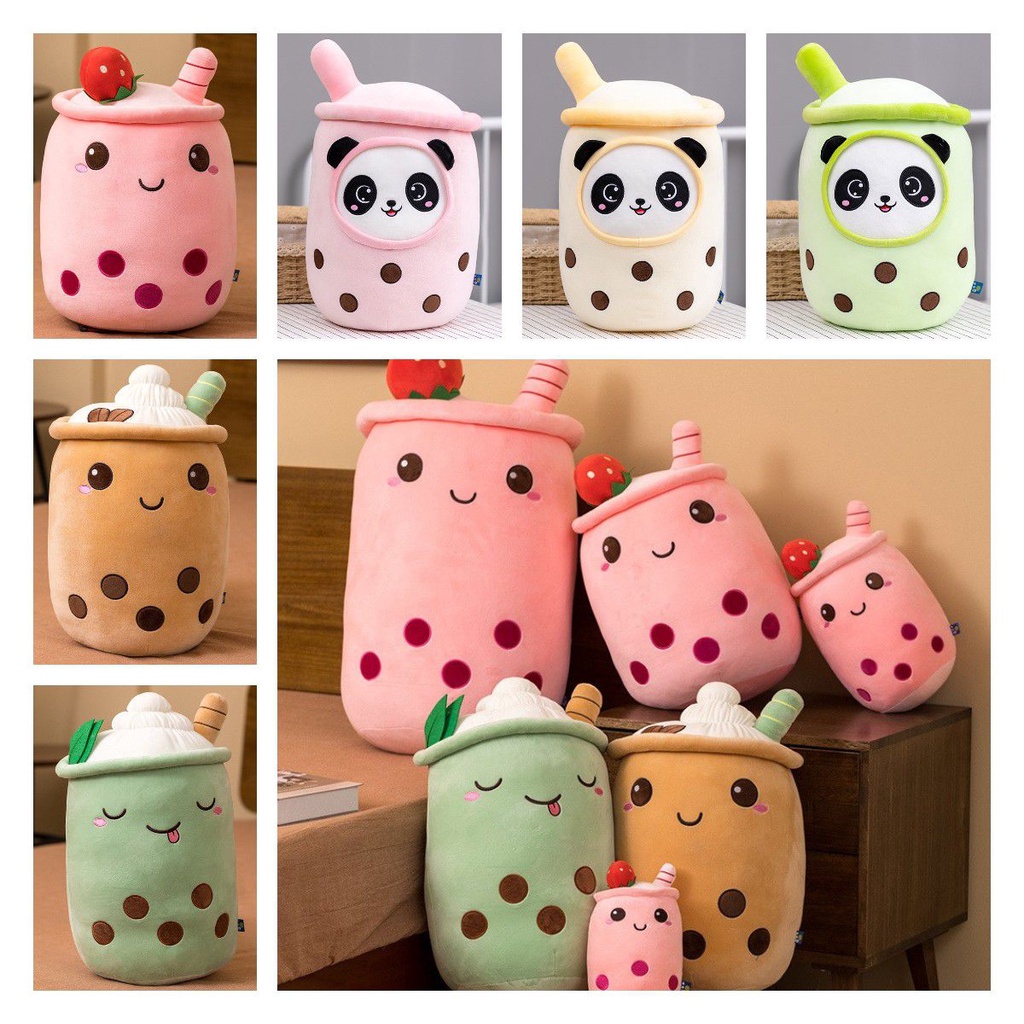 12-25cm bubble tea plush toy stuffed milk tea doll boba fruit tea cup pillow cushion kids toys birthday gift