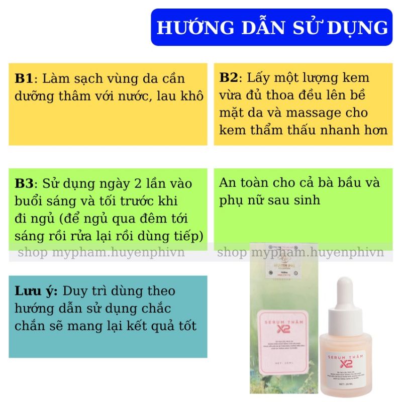 Serum Khử thâm X2_Huyền Phi khử thâm 20ml (Chính Hãng)