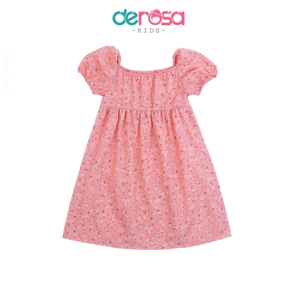 Váy cho bé DEROSA KIDS đầm cộc tay bé gái từ 3 - 8 tuổi 028V-038V