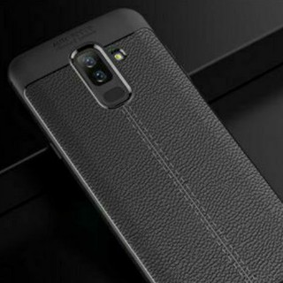 Ốp lưng Samsung Galaxy A8 Plus 2018 silicon giả da, chống sốc Auto Focus