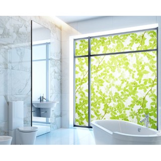 Decal 1m dán kính khổ rộng 45cm ( có sẵn keo ) - LÁ XANH LỢT CC011