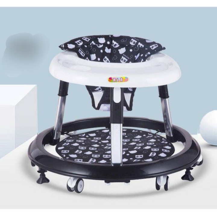 Xe tập đi tròn cao cấp điều chỉnh cao cấp BLB Baby 6188 có lót chân và khoá bánh xe