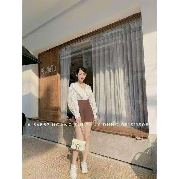 [FREESHIP] Quần sooc cạp cao cao cấp ống rộng dáng váy 2 lớp Trendy | BigBuy360 - bigbuy360.vn