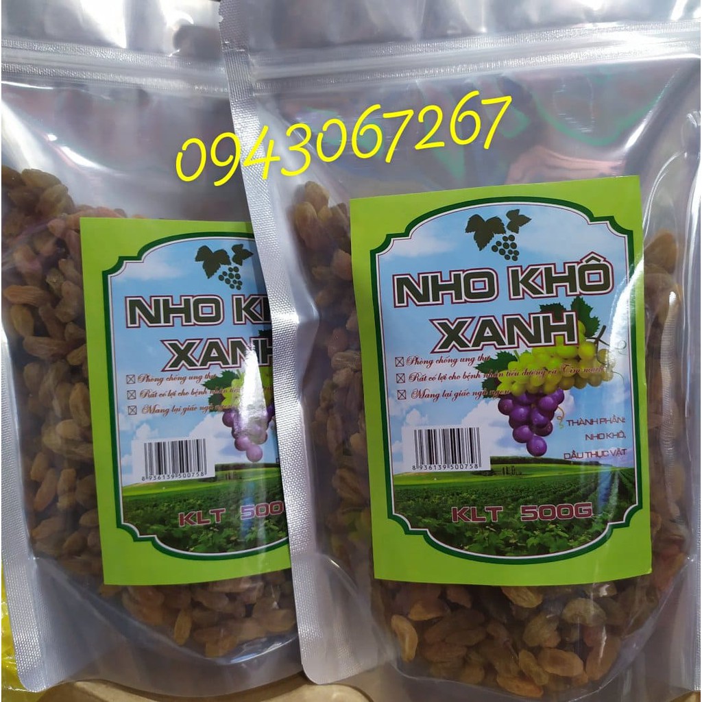 NHO XANH SẤY KHÔ KHÔNG HẠT CHUẨN LOẠI 1 (túi zip 1kg)