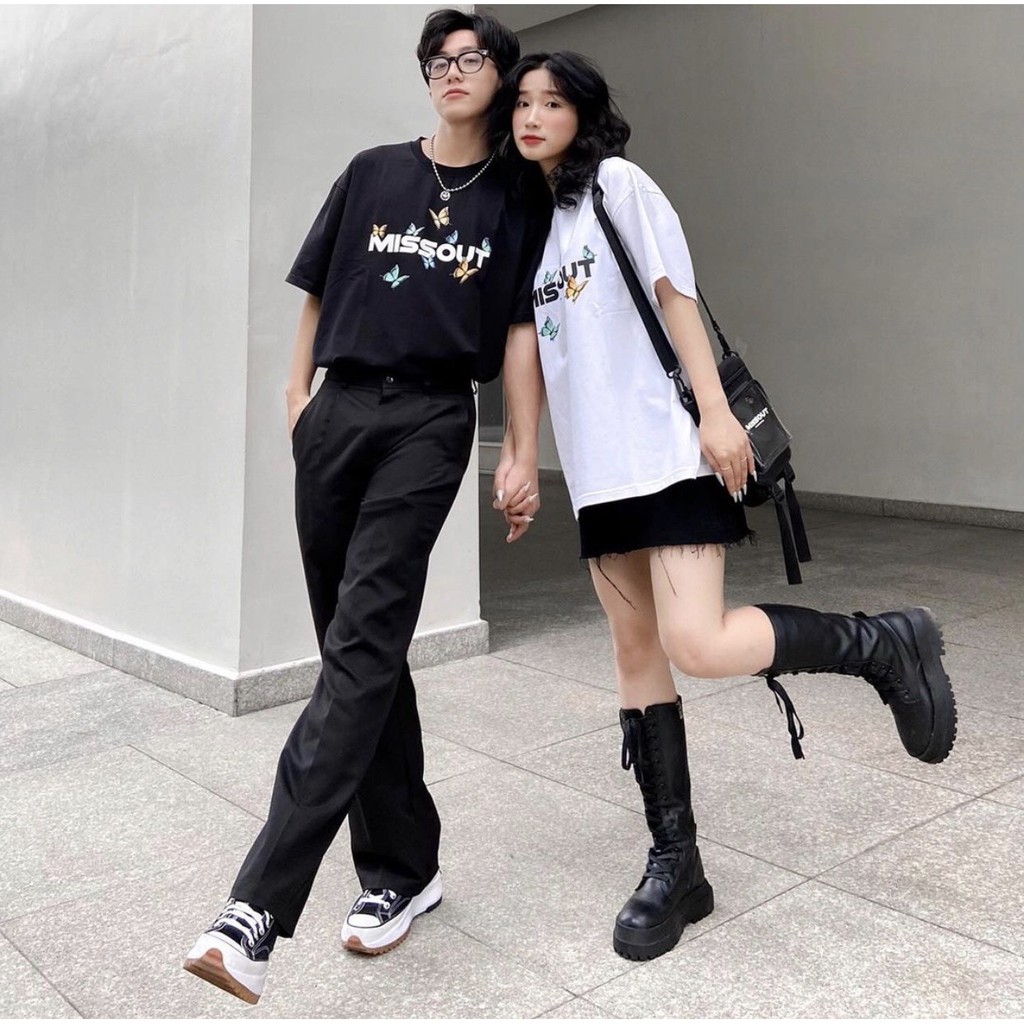 Áo Thun MISS.OUT. BƯỚM Ulzzang Unisex 1hitshop | BigBuy360 - bigbuy360.vn