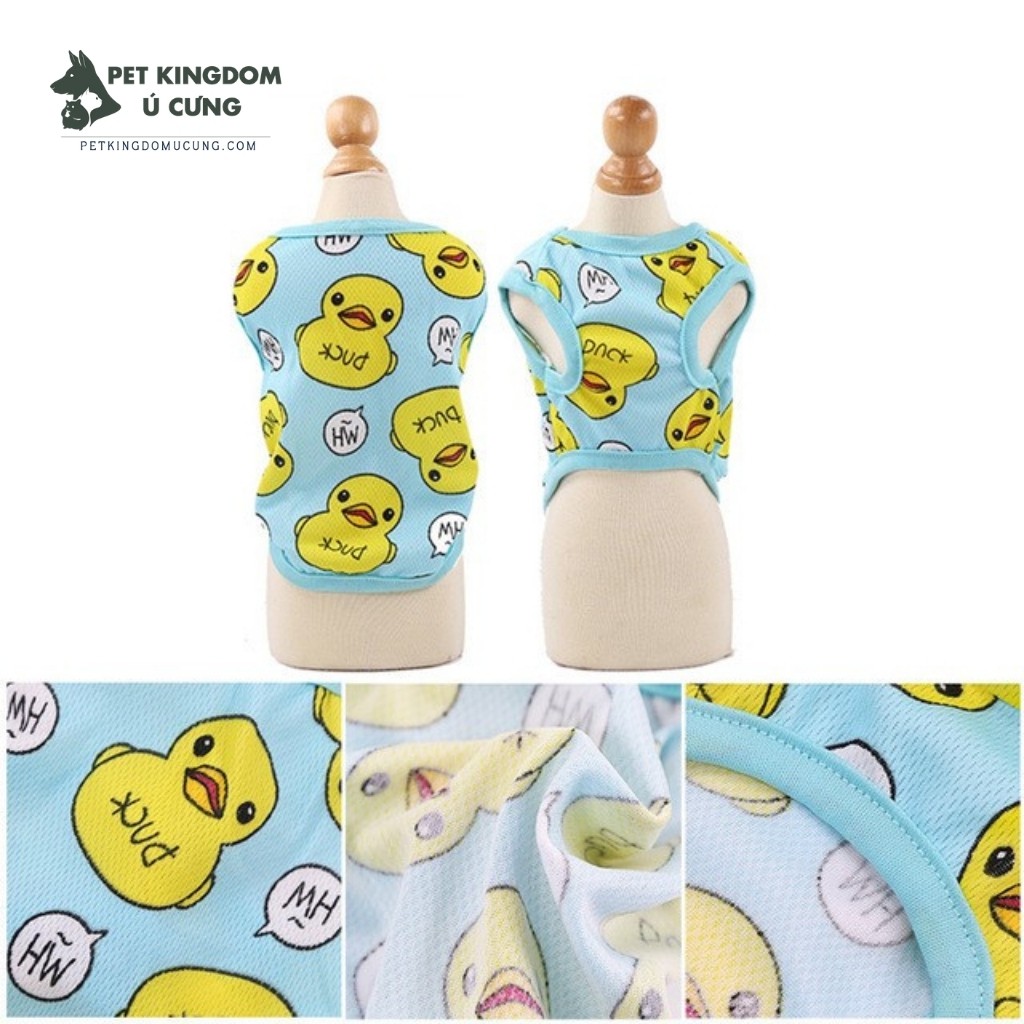 Áo chó mèo ba lỗ hè vịt duck M3