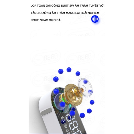 Loa bluetooth G30 mini có đèn led RGB bass mạnh hỗ trợ báo thức kép pin siêu trâu