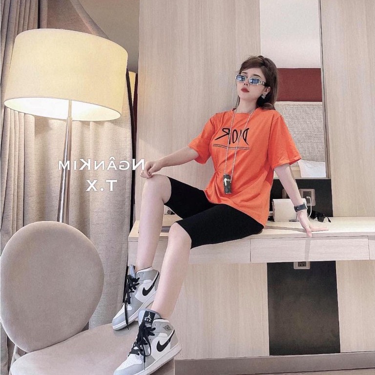 Sét áo phông Di or + quần legging lửng HARI0321