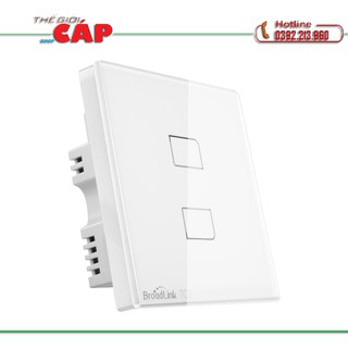 Công tắc thông minh, điều khiển từ xa Broadlink TC2 2 Nút -BROADLINK TC2 WH/2-Gang