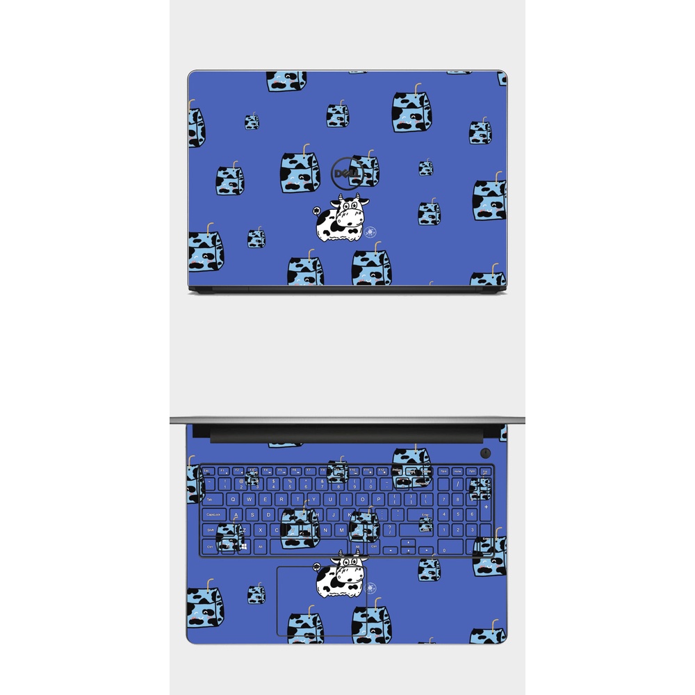 [ BÒ SỮA] Skin dán Laptop in hình bò sữa cute. Đủ các dòng máy: Asus, Acer, Dell, Hp,... In hình theo yêu cầu