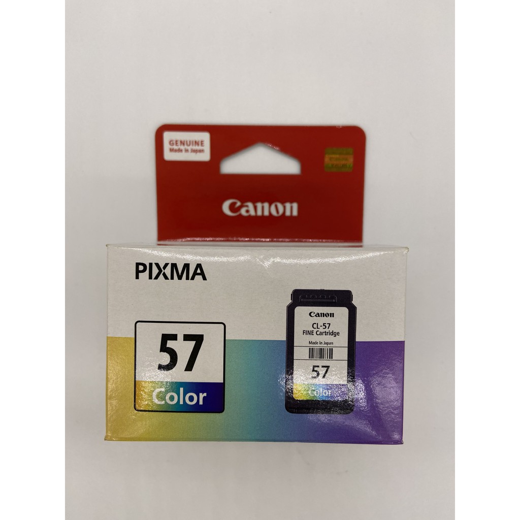 Hộp mực in phun màu canon PG-47 đen và CL-57 màu - hàng chính hãng - dùng cho máy  PIXMA E480, E400, E460