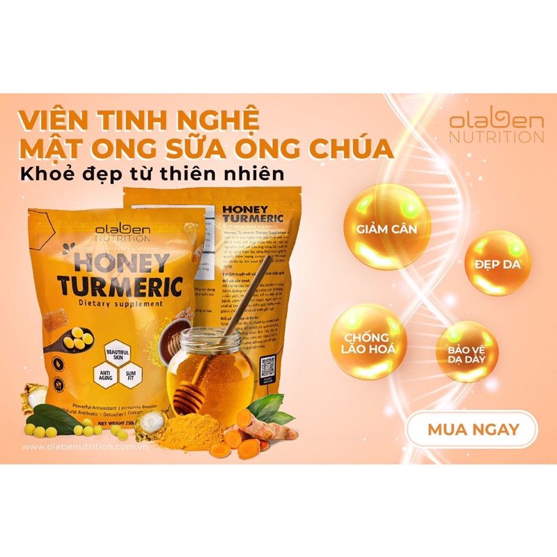 Viên tinh nghệ mật ong sữa ong chúa Olaben Nutrition