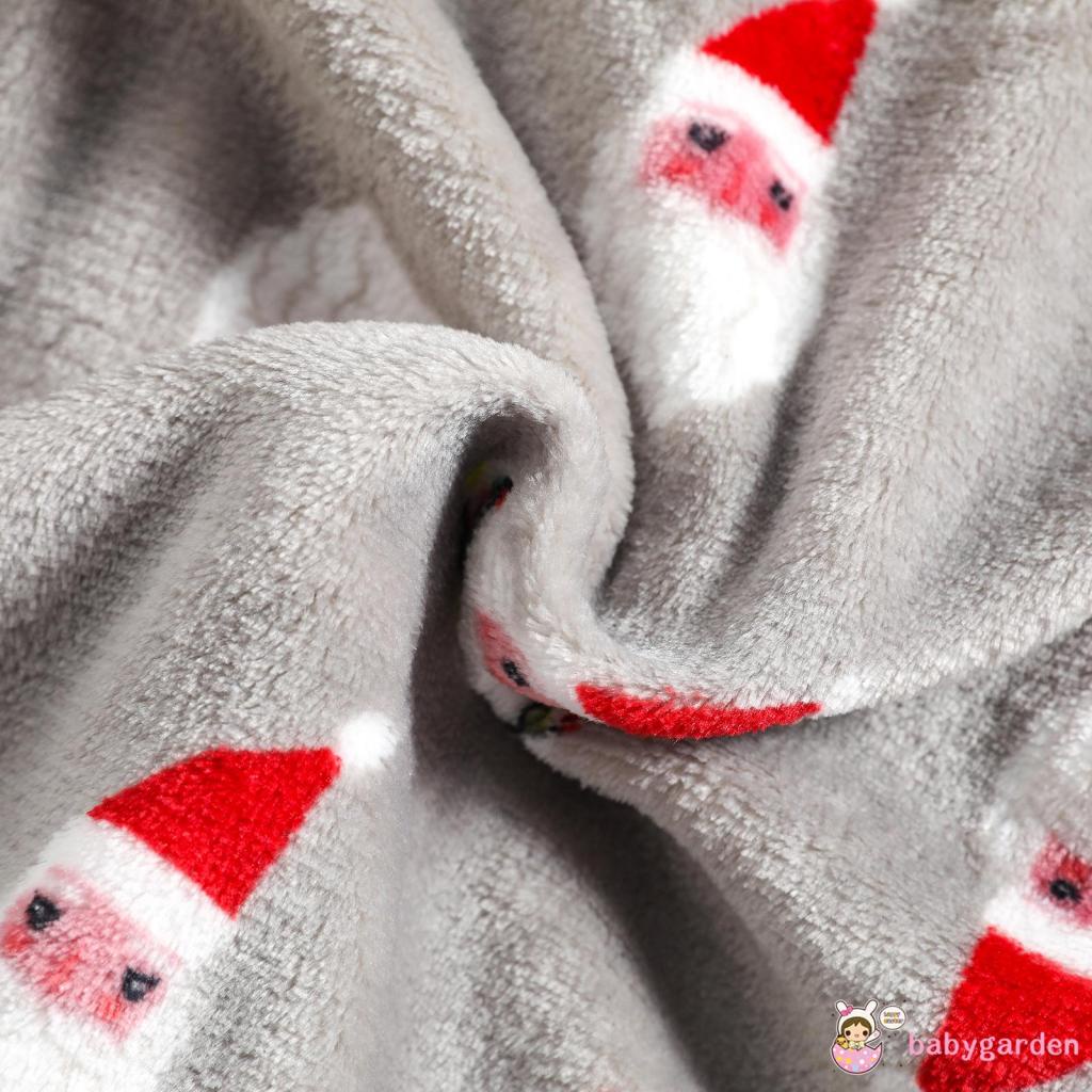 Áo Liền Quần Tay Dài Cổ Tròn In Họa Tiết Giáng Sinh Thời Trang Thu Đông Cho Bé Trai Và Gái