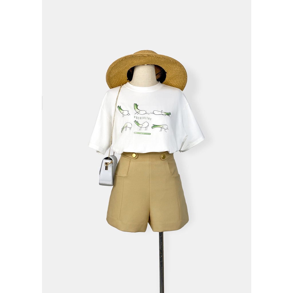 [Mã WABRJNFE giảm 10% đơn 500K] JUNO - Áo Thun &quot;Hành Khỏe Đẹp&quot; - ATH011