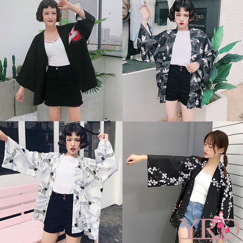 Áo khoác kimono phong cách Harajuku họa tiết độc đáo thời trang cho nữ | BigBuy360 - bigbuy360.vn