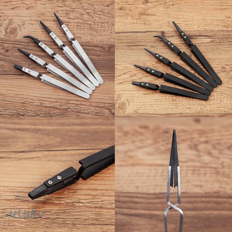Bộ 5 Nhíp Gắp Sứ Chịu Nhiệt Độ Chính Xác Cao