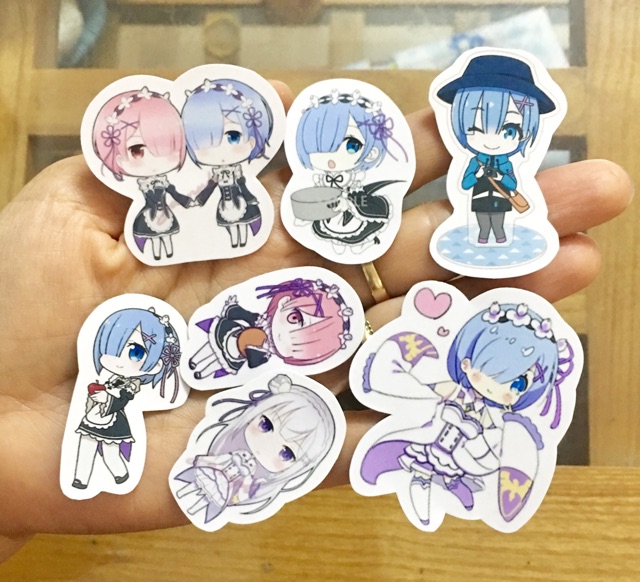 Sticker RAMREM có đề can bóc dán combo 20-50 cái khác nhau ngẫu nhiên