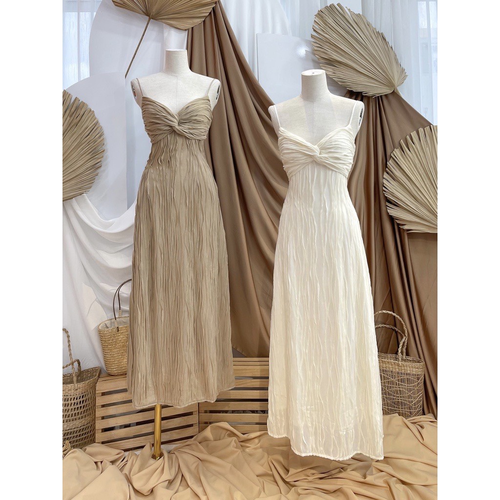 Đầm maxi đi biển, đầm 2 dây xoắn ngực siêu xinhhh - Lopi Dress
