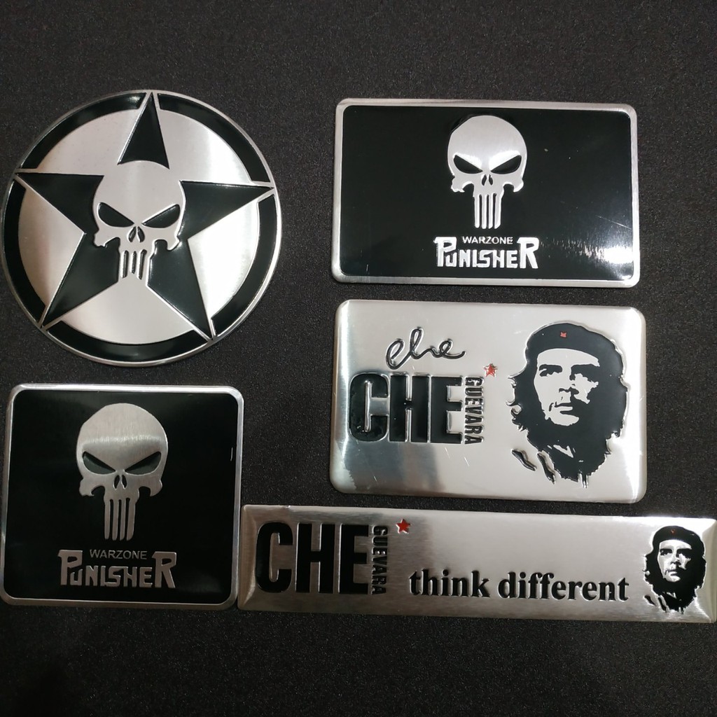 Tem Nhôm dán xe Punisher - Che guevara think different