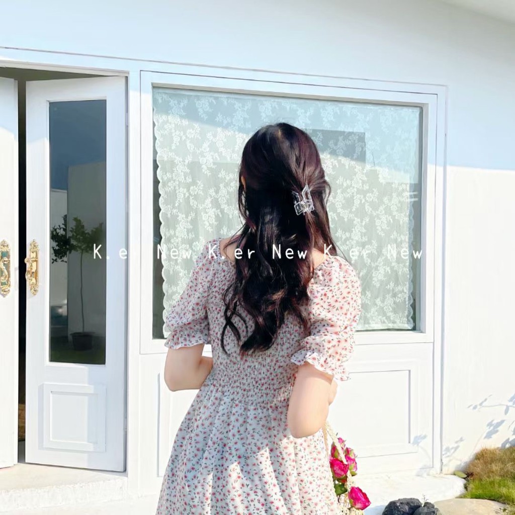 Váy hoa nhí nhún thân voan chifon VKE1015-2 Ulzzang style🌸 Hàng Quảng Châu