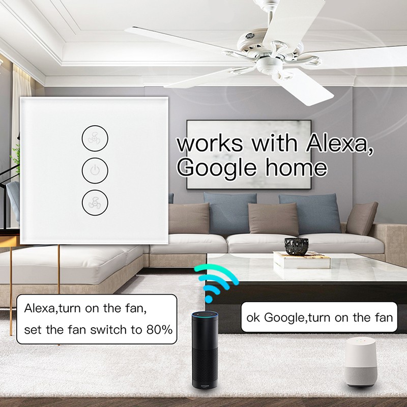Công tắc Quạt Trần thông minh Wifi Tuya Smart Life cảm ứng