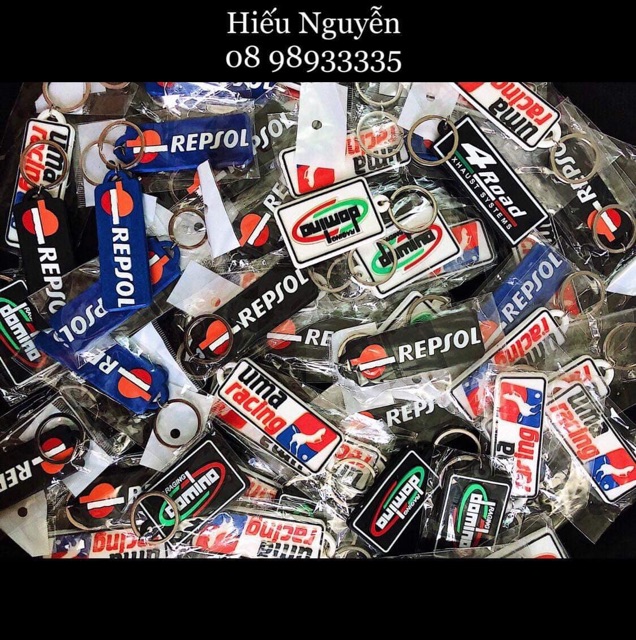 Móc khoá cao su hai mặt siêu đẹp