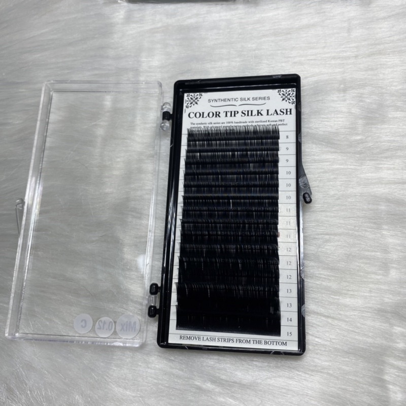 Mi khay Color Tip Silk Lash mix 8 đến 15mm