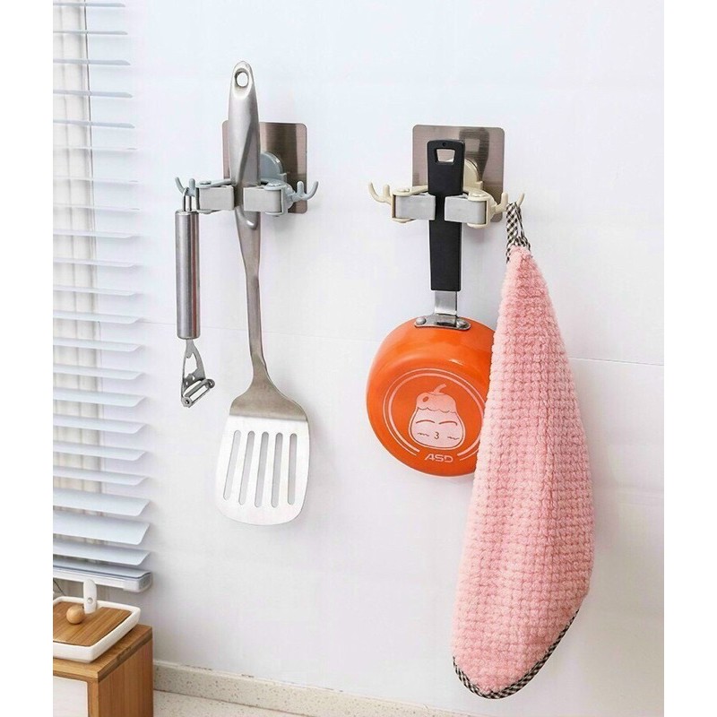 Móc dán treo câu lau nhà, chổi đa năng chịu lực tốt