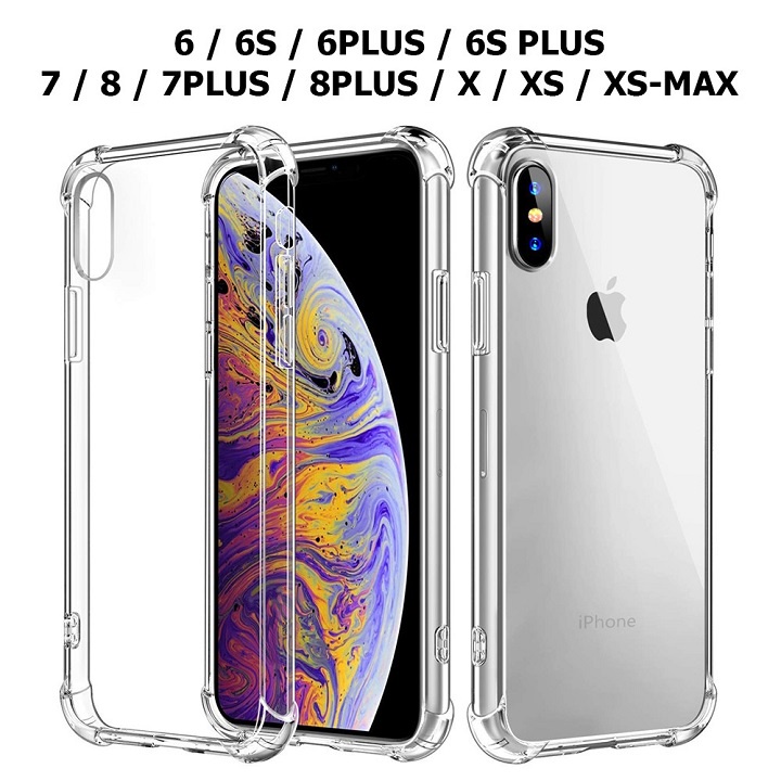 ỐP LƯNG TRONG IPHONE 5G/ 6/ 7 / 6P/ 7P/ X/ Xr/ Xmax/ 11/ 11Pro/11Promax/12/12Pro/12PROMAX CHỐNG SÓC 4 CẠNH