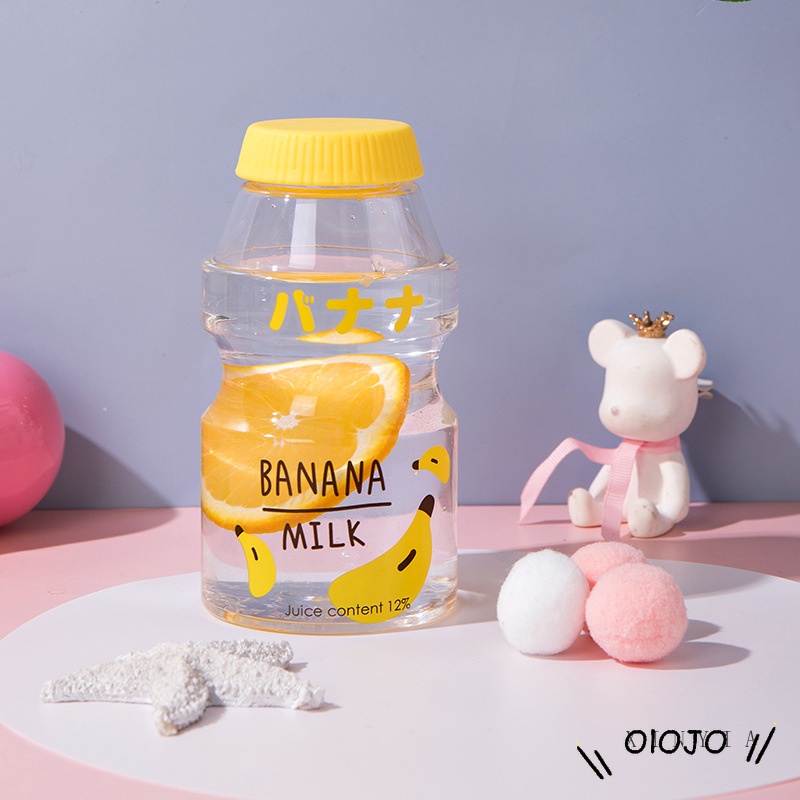 Chai nước sữa bằng nhựa loại lớn họa tiết đáng yêu 480ml chống rơi nhỏ gọn sáng tạo thời trang dành cho học sinh trẻ em